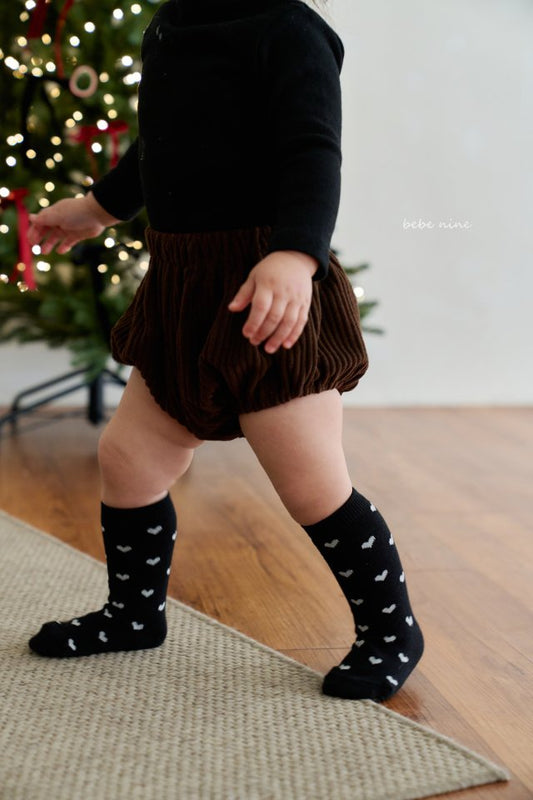 BN03/ Nine Heart Knee Socks Set
