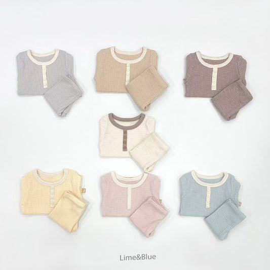 LB08/ 莫蘭迪色系直紋套裝