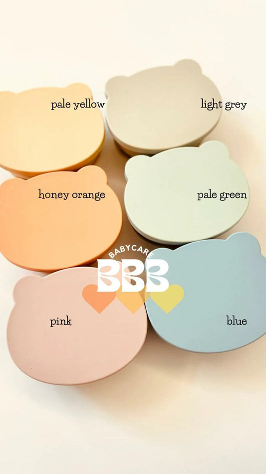 BC06/ 小熊吸盤餐碗(連蓋)附叉匙