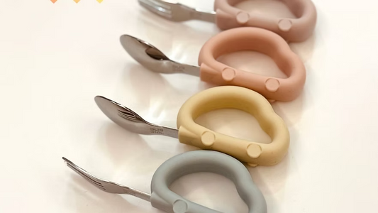 BC12/ 車車不銹鋼環狀學習叉匙套裝 (附矽膠收納盒)