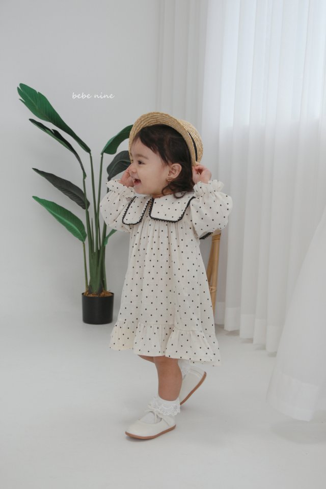 BN14 Square Dot Frill Dress