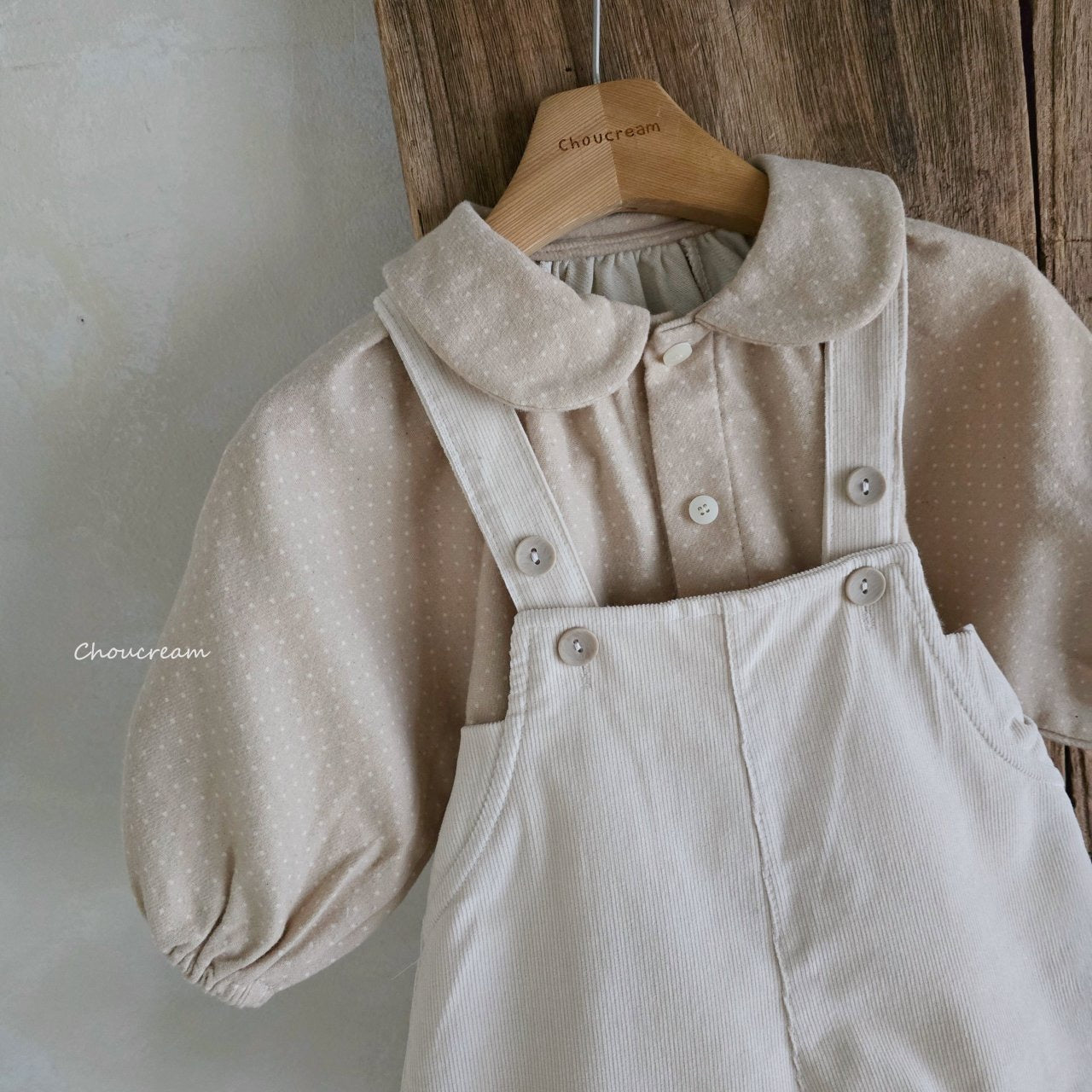 吊帶褲套裝 (襯衫+吊帶褲)