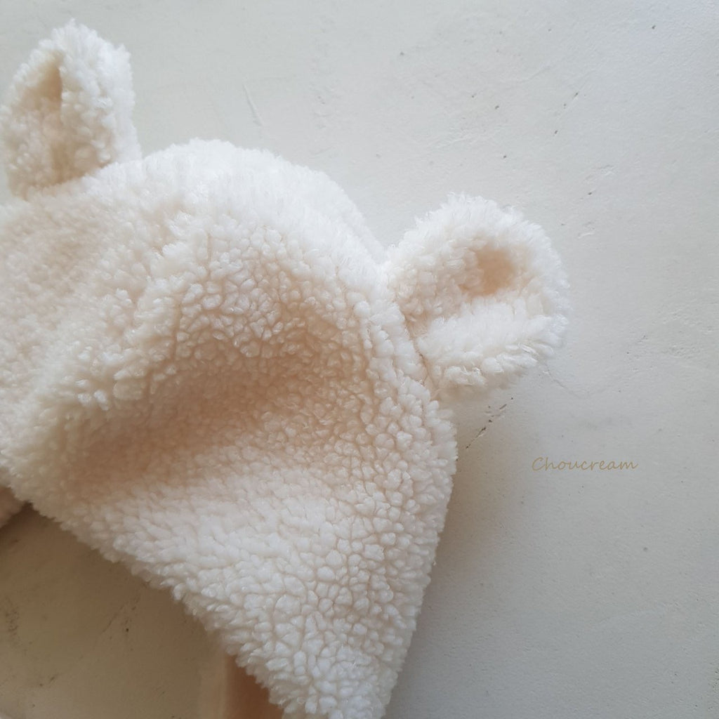 初冬間條套裝 (毛毛帽+上衣+褲仔)