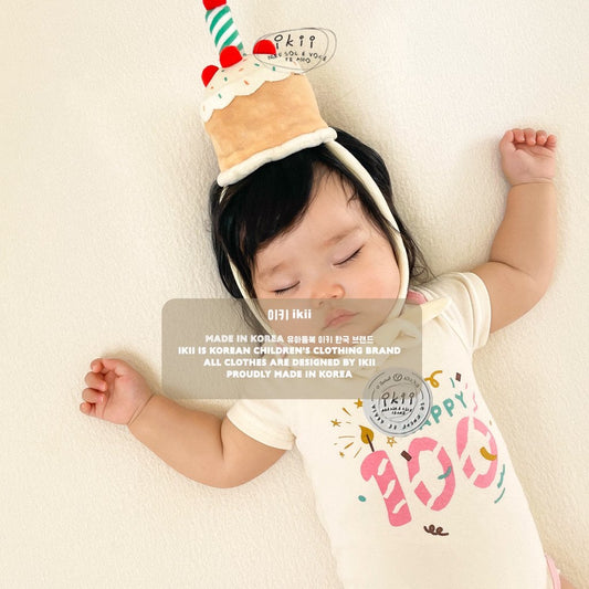 IK03/ 100 Days 連身衣+蛋糕帽套裝