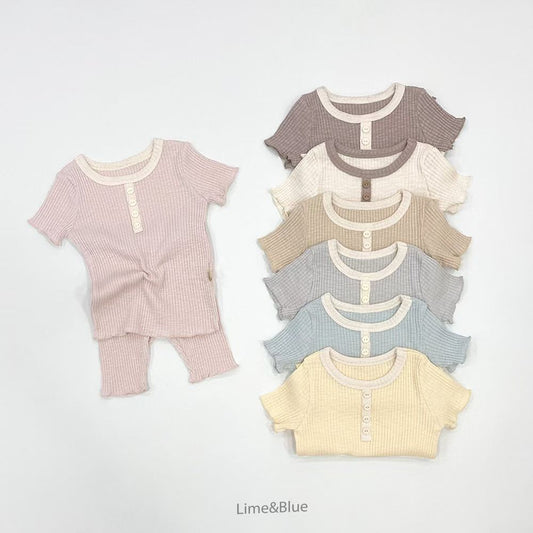 LB08/ 莫蘭迪色系直紋套裝