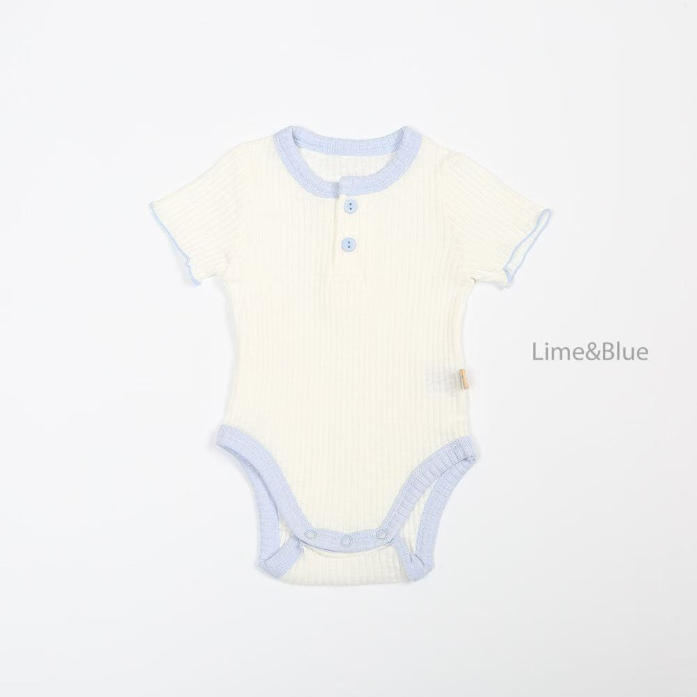 LB11/ 糖果色直紋包屁衫