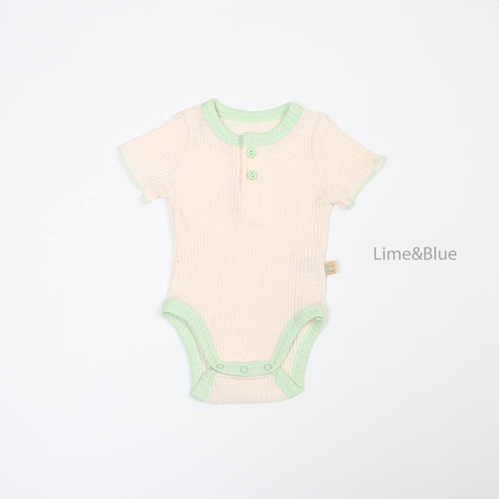 LB11/ 糖果色直紋包屁衫