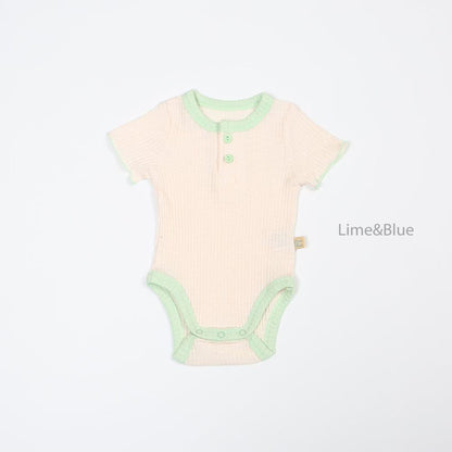 LB11/ 糖果色直紋包屁衫