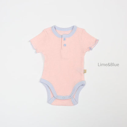 LB11/ 糖果色直紋包屁衫