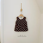 蝴蝶結背心絨裙