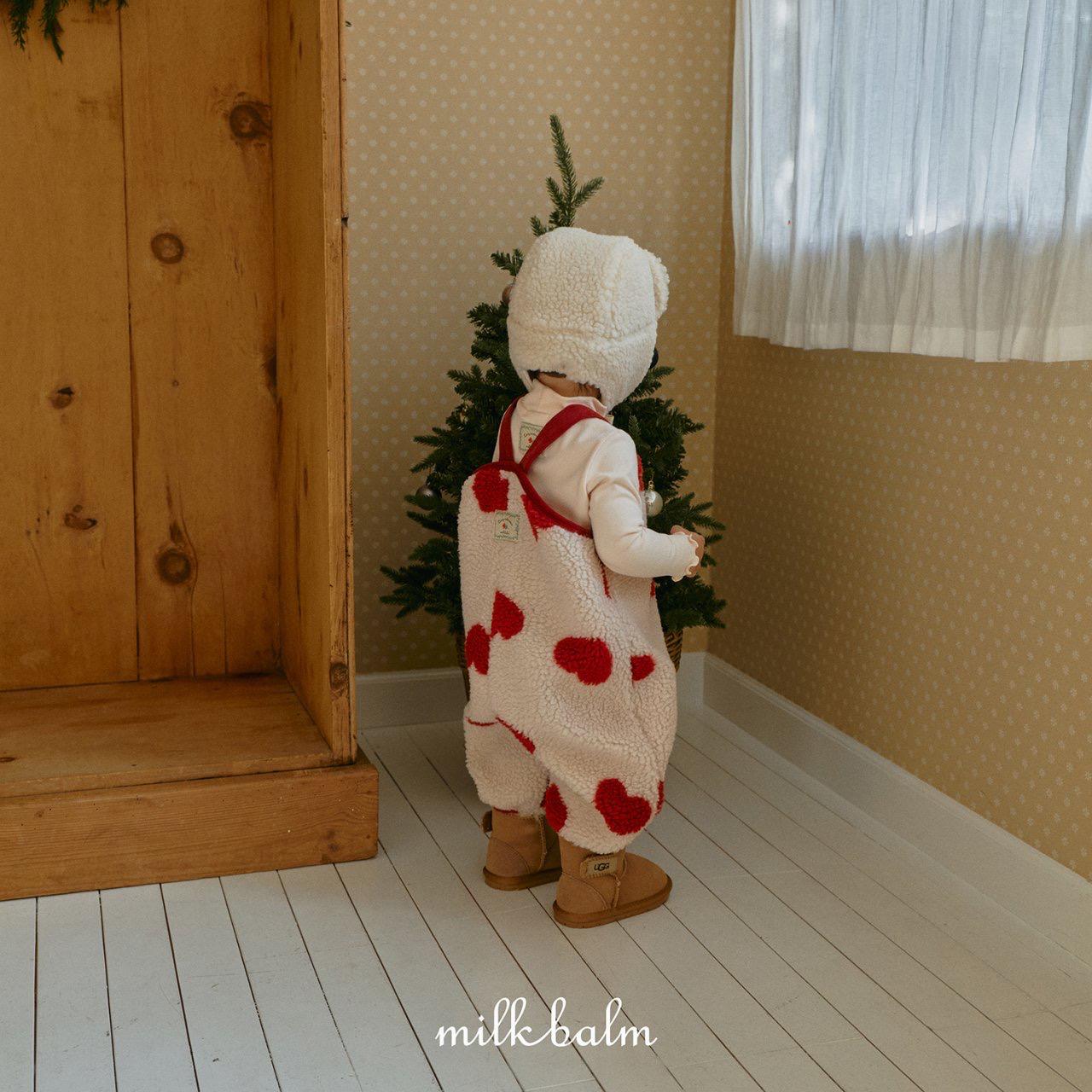 北歐風/心心絨毛工人褲