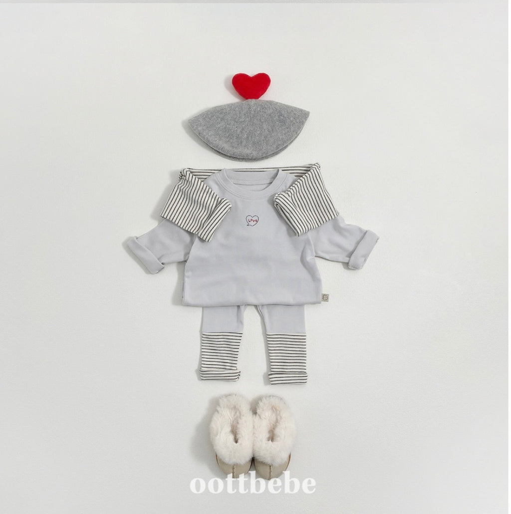 半樽領棉質長袖衫(兩件裝)