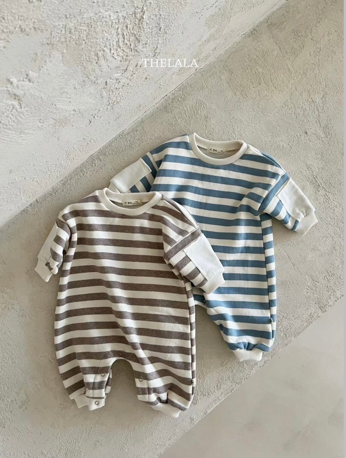 絨毛間條bodysuit