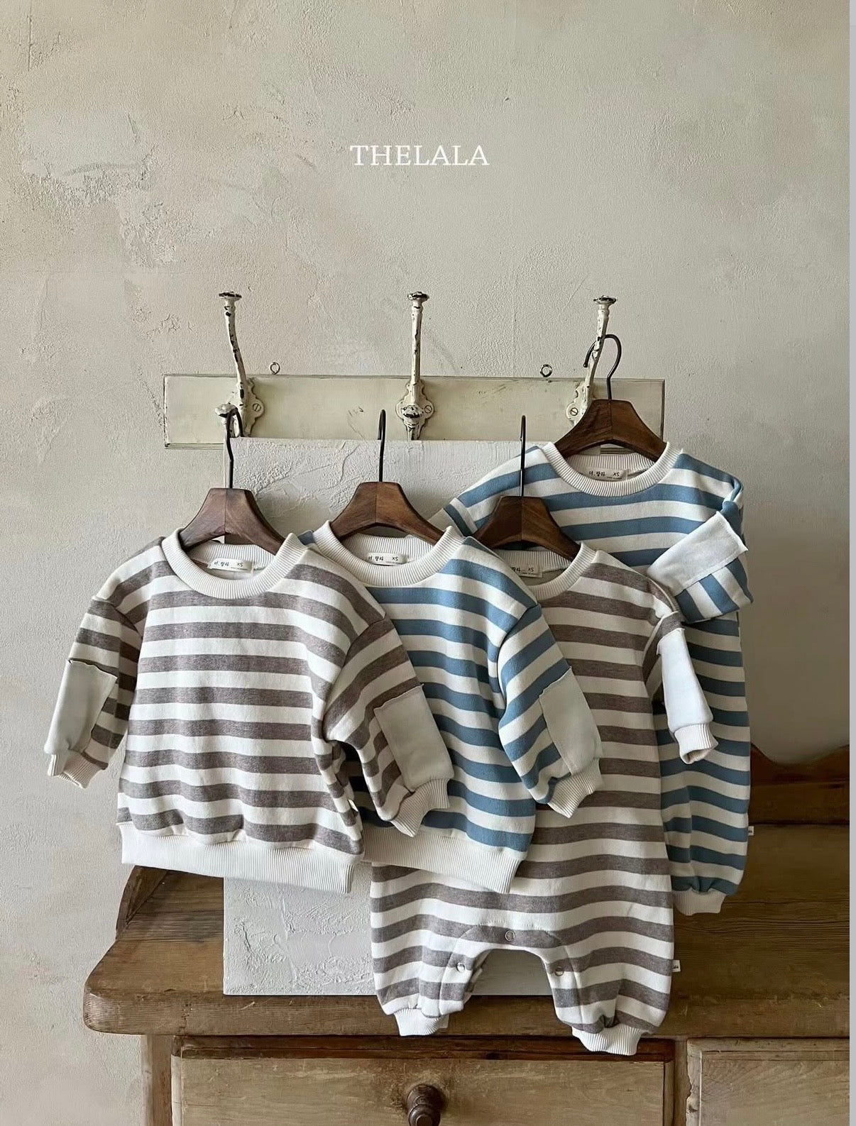 絨毛間條bodysuit